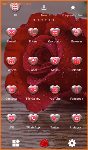 Beautiful Wallpaper Rose Drops Theme screenshot