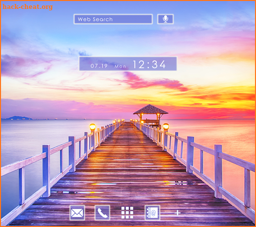 Beautiful Wallpaper SunSet Wharf Theme screenshot