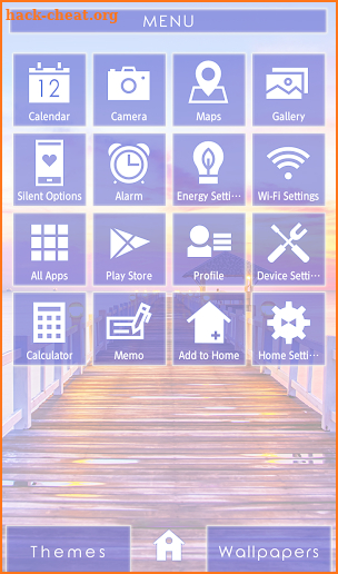 Beautiful Wallpaper SunSet Wharf Theme screenshot