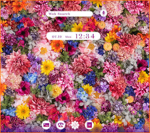 Beautiful Wallpaper Vivid Flowers Theme screenshot