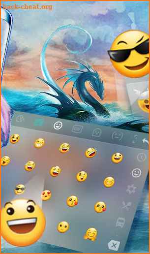 Beautiful Water Color Dragon Keyboard screenshot