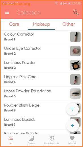 Beautistics, smart cosmetic bag, budget screenshot