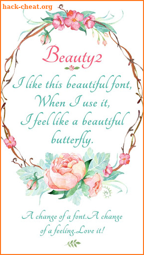 Beauty 2 Font for FlipFont , Cool Fonts Text Free screenshot