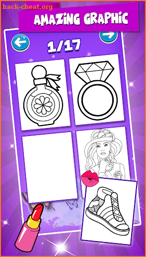 Beauty Coloring Book Fashion Drawing Game screenshot