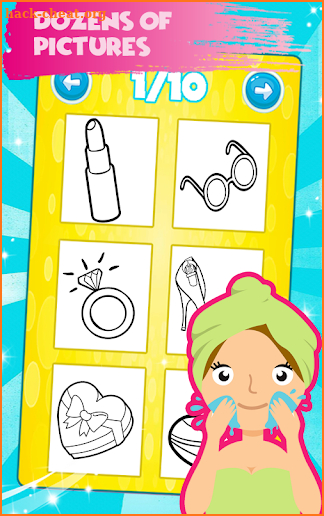 Beauty Coloring Book Pages: Kids Coloring Games screenshot