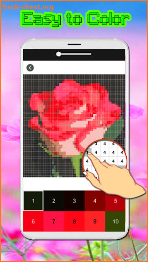 Beauty Flower Color By Number-Coloring Landscape screenshot