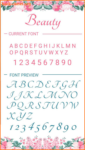 Beauty Font for FlipFont , Cool Fonts Text Free screenshot