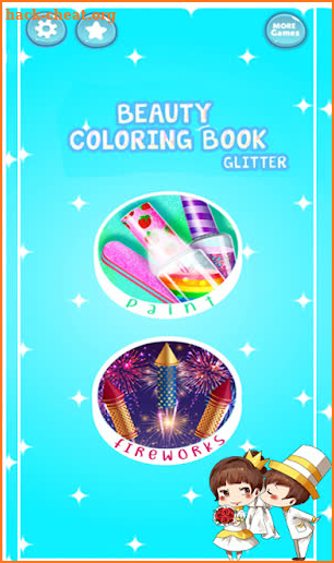 Beauty Glitter coloring game screenshot