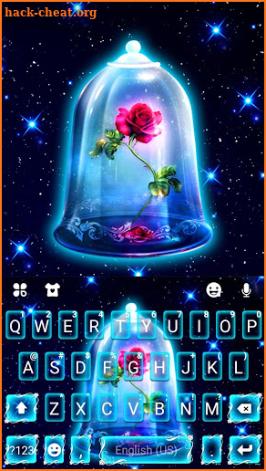 Beauty Magical Rose Keyboard Theme screenshot