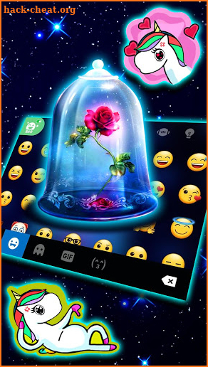 Beauty Magical Rose Keyboard Theme screenshot