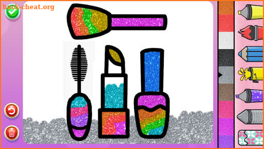 Beauty Make Up Glitter Coloring Book for Girls screenshot
