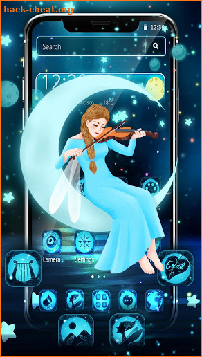 Beauty Moon Night Girl Theme screenshot
