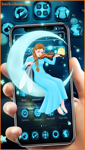 Beauty Moon Night Girl Theme screenshot