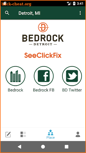 Bedrock SeeClickFix screenshot