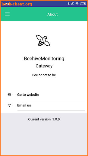 Bee hive monitoring gateway screenshot