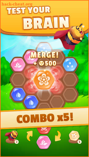 Bee Merge - Honey Hex Puzzle screenshot