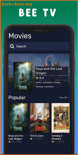 Bee tv movie app for android Helper screenshot