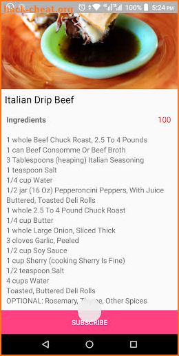 Beef and Italian Recipes screenshot