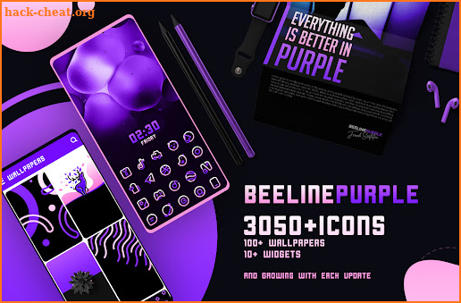 BeeLine Purple Iconpack screenshot