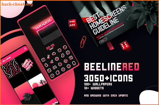 BeeLine Red IconPack screenshot