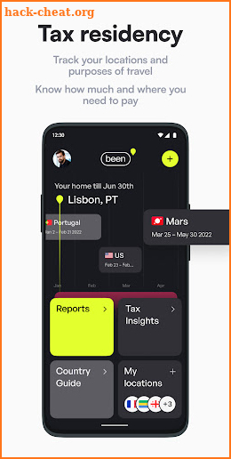 been — Tax Residency Tracker screenshot