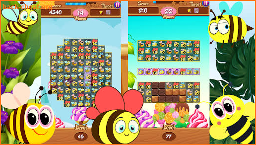 Bees Friends Pop Match3 Puzzle screenshot