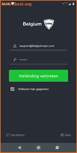 Belgium VPN screenshot