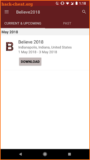 Believe 2018 screenshot