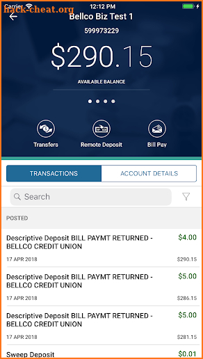 Bellco Banking - New screenshot