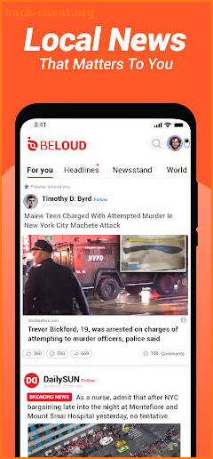 Beloud: News Social Network screenshot