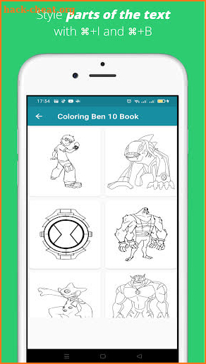 Ben Alien 10 coloring Herobook screenshot