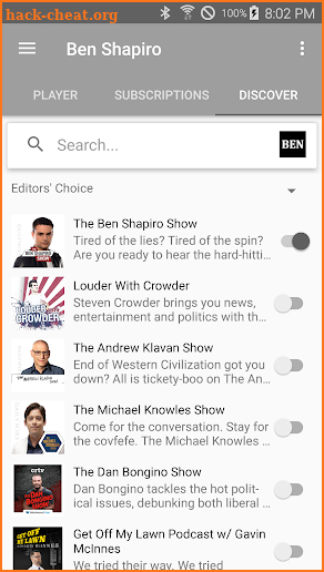 Ben: Ben Shapiro Podcast screenshot