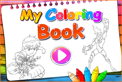 Ben Heroes Alien Coloring Book screenshot