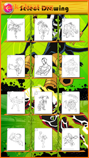 Ben omnitrix 10 coloring book screenshot