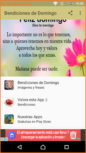 Bendiciones de Domingo - Texto e imágenes screenshot