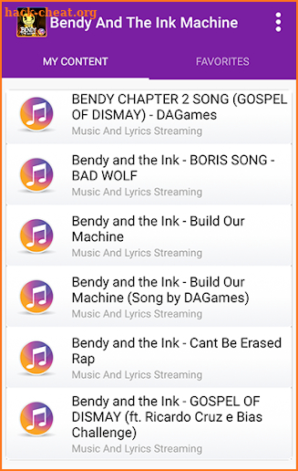 Bendy The Ink Machine - All New Music Lyrics screenshot