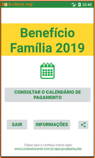 Benfício Família - 2019 - Datas dos pagamentos screenshot