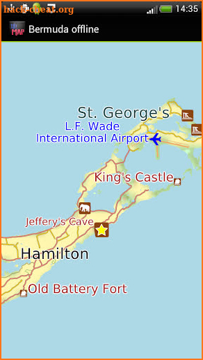 Bermuda offline map screenshot