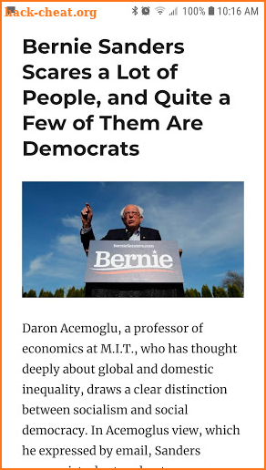 Bernie Sanders 2020 Campaign News & Analysis screenshot