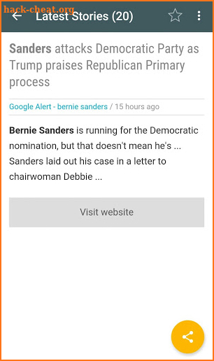 Bernie Sanders Tracker  2019 screenshot