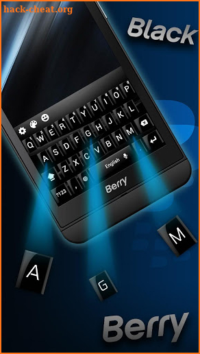 Berry Black Button Phone Keyboard Theme screenshot