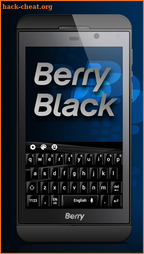 Berry Black Button Phone Keyboard Theme screenshot