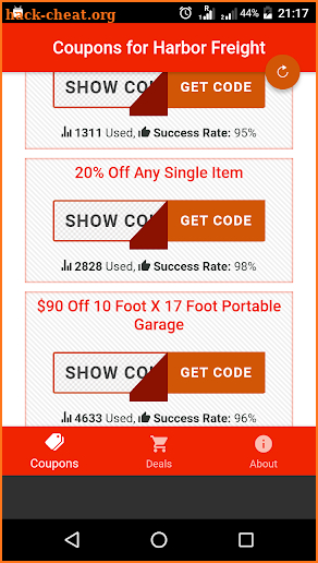 Best coupons and Code app for Harbor freight tools screenshot