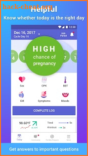 Best Ovulation Tracker Fertility Calendar App Glow screenshot