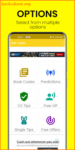 Bet codes: Bet codes for today screenshot