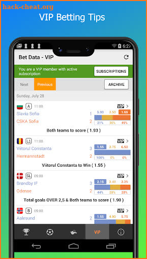 Bet Data - VIP Betting Tips, Stats, Live Scores screenshot
