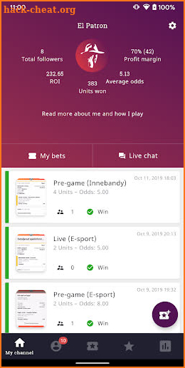 Bet Like Bob - a tipster community screenshot