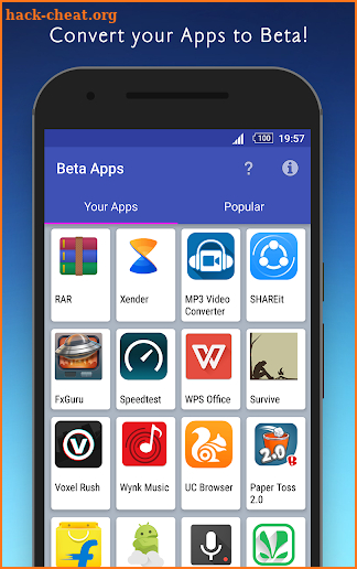 Beta Apps screenshot
