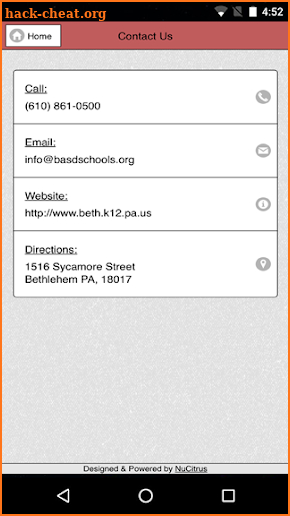 Bethlehem Area School District screenshot