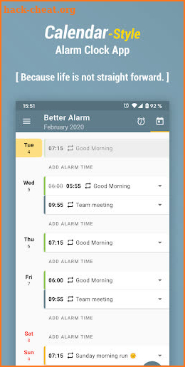 Better Alarm screenshot